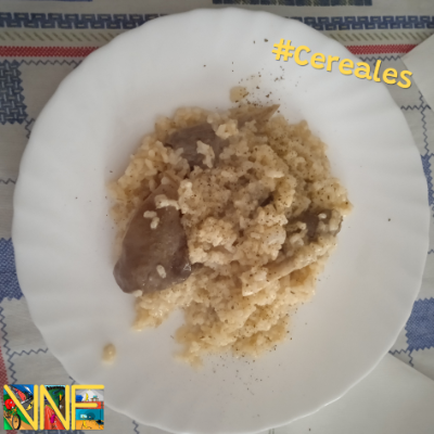 Arroz integral con setas